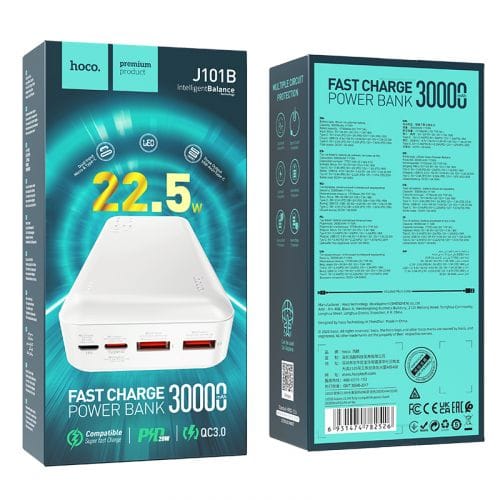 Hoco J101B 22.5W 30000MAH Dual Port Fast Charging Power Bank - Image 2