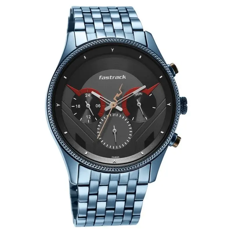 Fastrack NS3286KM03 Thor Quartz Multifunction Grey Dial Metal Strap Watch1 Fastrack NS3286KM03 Thor Quartz Multifunction Grey Dial Metal Strap Watch - Image 1