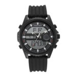Fastrack NS38064PP01 Streetwear Quartz Analog-Digital Black Dial PU Strap Watch