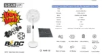 GearUP GP90 14 inch Premium Rechargeable LifePO4 + BLDC Stand Fan - Image 2