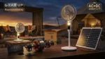 GearUP Premium Series Rechargeable BLDC Solar Stand Fan (AC+DC) - Image 2