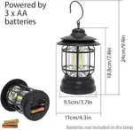 Multifunctional Rechargeable Stepless Dimming Handheld LED Camping Lamp — Vintage Portable Lantern - Image 4