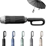 Premium 10-Ribs Automatic Folding Umbrella With Hanger Handle