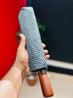 Premium 12-Ribs Automatic Open/Close Umbrella — Wooden Handle