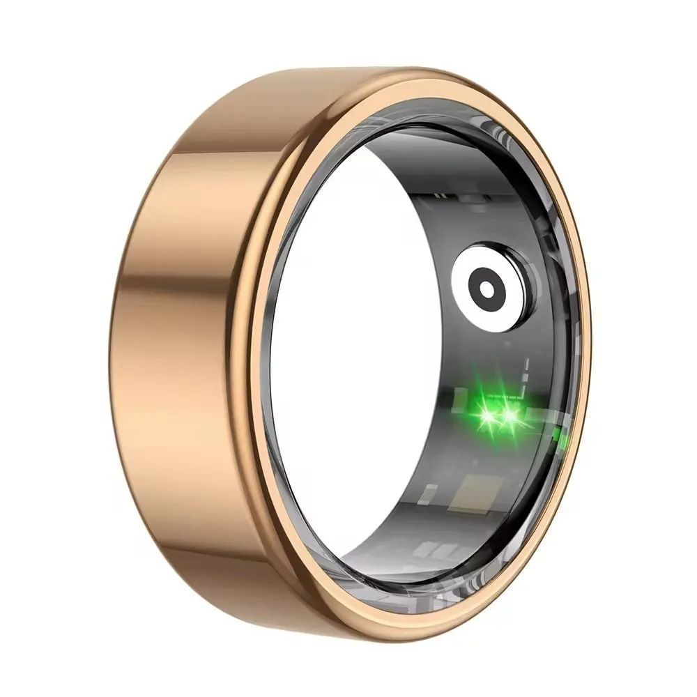Smart Finger Ring for Fitness Tracking – With Magnetic Charging Cable – (Ring Size -10) – Golden Smart Finger Ring for Fitness Tracking – With Magnetic Charging Cable – (Ring Size 9) - Image 1