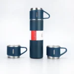 Stainless Steel Vacuum Flask Hot And Cool Water Bottle with two cups – Random Color - Image 2